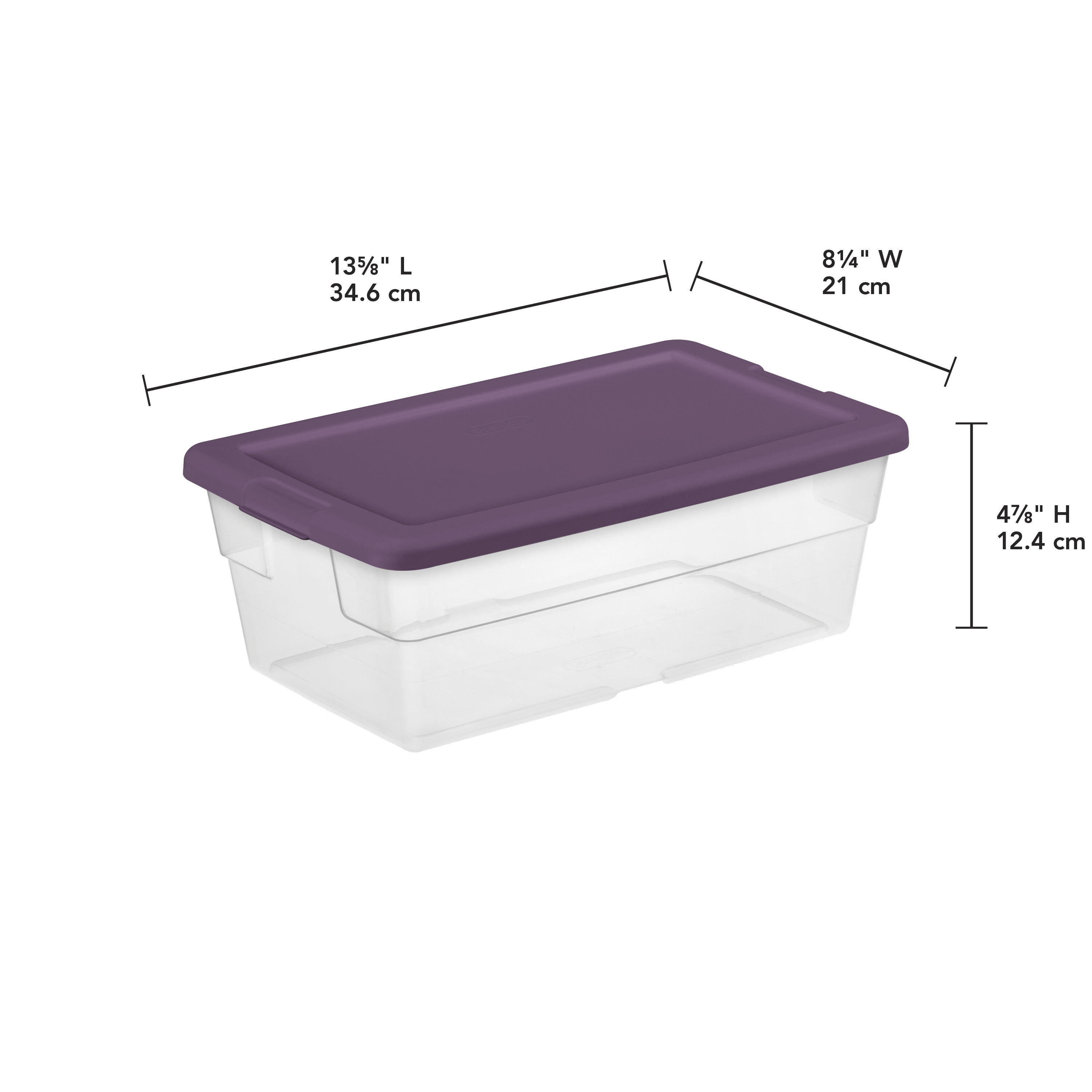 Sterilite Stackable 6 Qt Storage Tote Box Container, Crisp Green (5