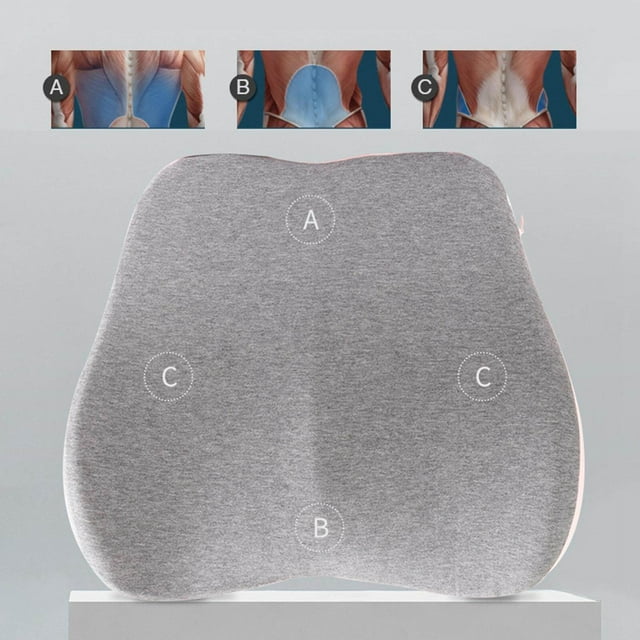 Memory Foam Lumbar Back Support lumbar support Cushion Pillow for Office Chair Navy