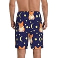 thumbnail image 6 of KLL Corgi Lying With Moons And Stars for Men's 1-Pack Shorts,Sleep Pajama Shorts for Men Soft Pj Shorts Men's Pajama Bottoms Sleepwear -Small, 6 of 7