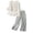White, variant on Women's Casual Solid Color Cotton Linen Embroidered Pants Suit Set
