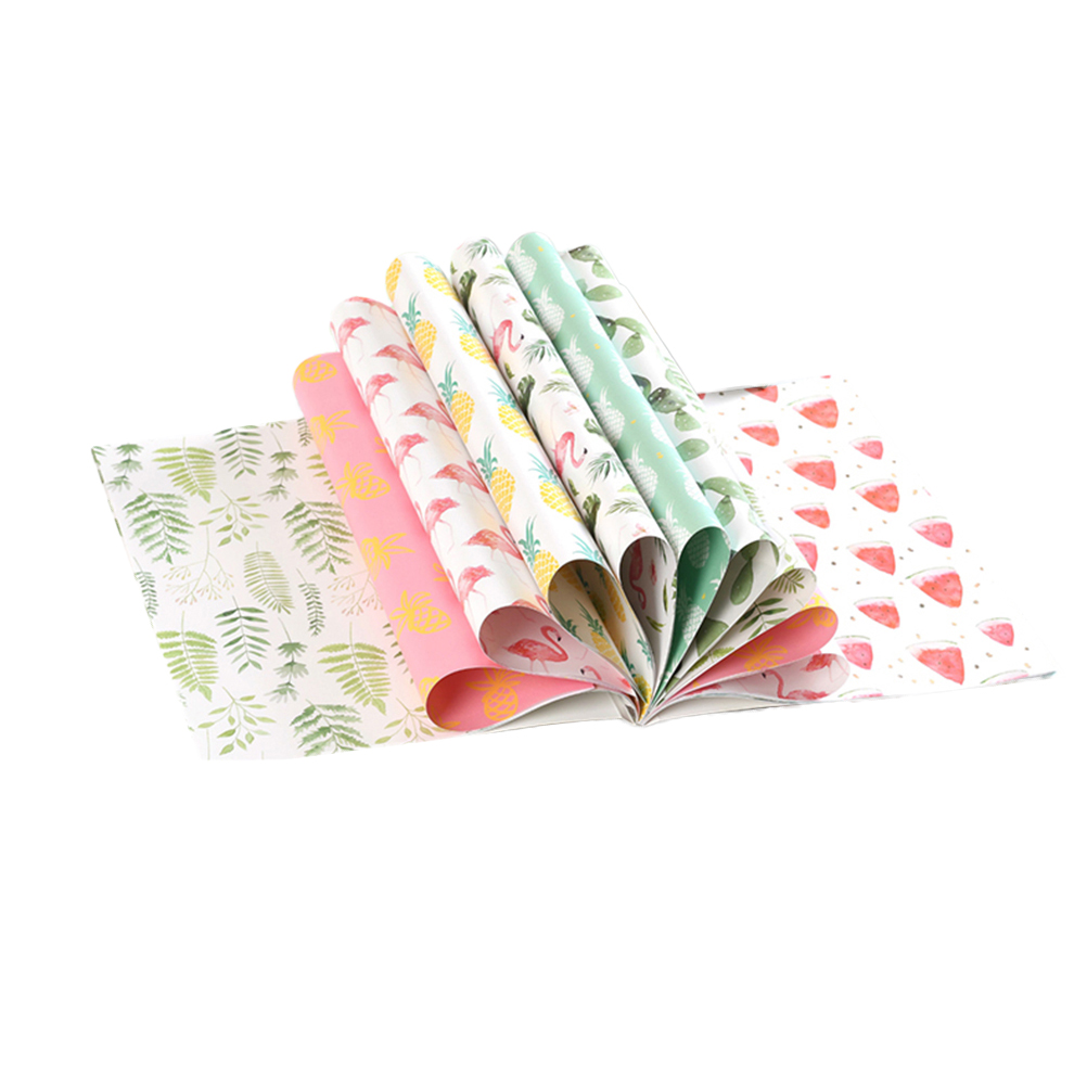 24 Sheets 12 Patterns Book Wrapping Paper Bouquet Gift Wrap Iridescent