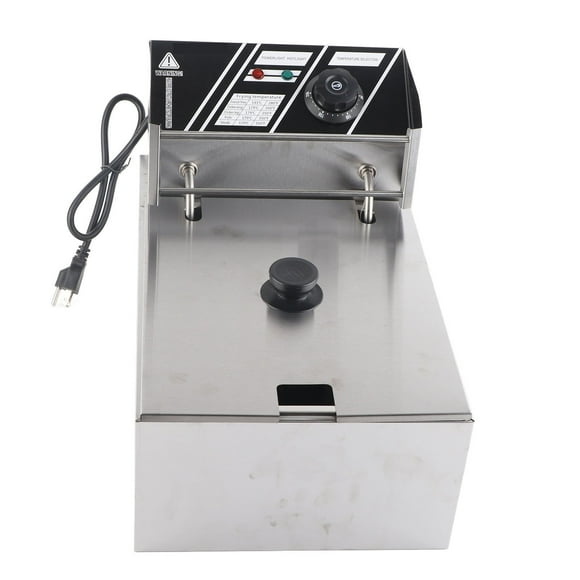 Stainless Steel Electric Deep Fryer 6L Electric Immersion Deep Fryer with Basket Lid US Plug 110V
