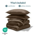 thumbnail image 4 of Bare Home Down Alternative Comforter Set - 3-Pieces - All Seasons - Queen, Heather Taupe, 4 of 5
