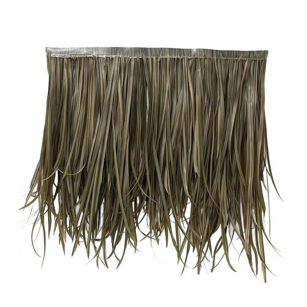 Césped artificial para techo de paja (47 x 50 cm), reutilizable, ideal para barra de bar o caseta. Cañas Gris