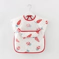 thumbnail image 4 of Monos finos de verano para niños, de algodón, impermeables, de manga corta, antiadherentes, ropa de comedor para bebés, delantal con babero para niños, 4 of 6