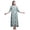 Light Lavender Blue, variant on Dark Teal Green Floral Lotus Printed Maxi Nightgowns For Women With Summer Slip Sleepwear Small