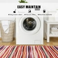 thumbnail image 6 of Boho Stripe Kitchen Runner Rug, 2x6 Washable Rug Runner Non-Slip Soft Striped Hallway Runner Rugs, Colorful Print Distressed Carpet Runner for Entryway Bathroom Laundry Room Foyer (MultiColor,2'x6'), 6 of 10