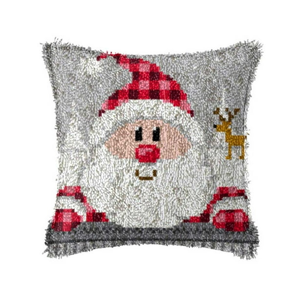 Tholdsy Funda de almohada de Navidad para oficina, decoración para sofá, silla de salón, bordado cuadrado, funda de cojín, manualidades, 43x43cm Juguetes de construcción Tholdsy FN011713-01