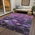 thumbnail image 6 of Addison Rugs Chantille Indoor/Outdoor Transitional Floral Purple Washable Rectangle Rug, 3' x 5', 6 of 6