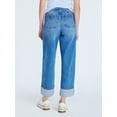 thumbnail image 3 of Free Assembly Women’s High Rise Cuffed Jean Pants with Patch Pockets, 30" Inseam, Sizes 0-28W, 3 of 5