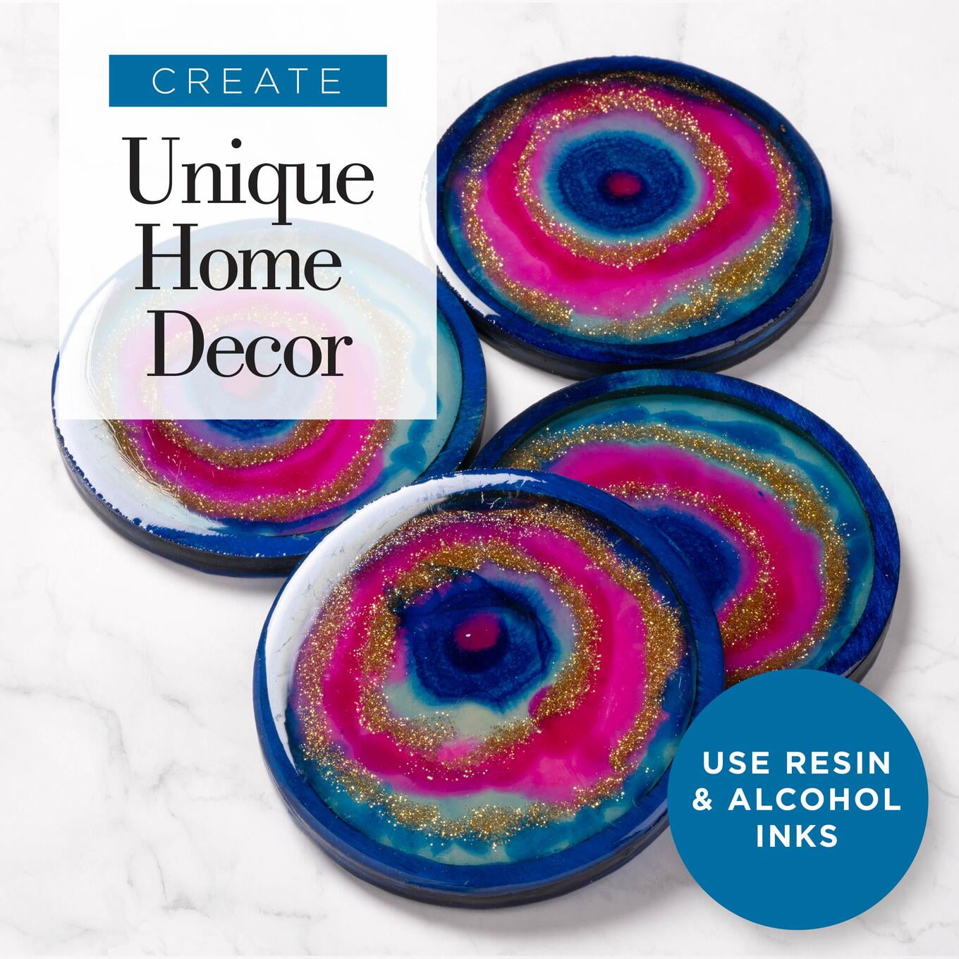 (2 pack) Mod Podge Resin Pouring Coasters, 4 PC