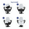 thumbnail image 4 of Navy Blue Office Chair Slipcover, Nautical Elements Steering Wheel Pattern Horizontal Arrangement, Protective Stretch Decorative Fabric Cover, Standard Size, Pale Blue Dark Blue, by Ambesonne, 4 of 5