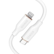 Anker Powerline III Flow USB C Fast PD Charging Cable 3/6ft Silica Gel Lightning Cable [White]