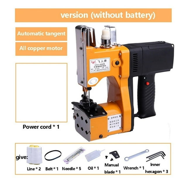 Wireless Charging Sewing Machine Portable Small Lithium Battery Sealing Machine Household Woven Bag Sealing Machine ,Easy to Use