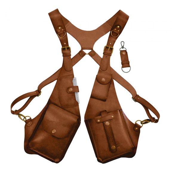 Milageto Hidden Underarm Shoulder Bag Leather Shoulder Pouch for Outdoor Party Travel Khaki
