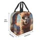 thumbnail image 3 of Fotbe Fluffy Alpaca Mountain Meadow Bolsa Térmica con Estampado y Forro de Aluminio Grueso Bolsa de Almuerzo con Bolsillo Frontal para Hombres y Mujeres, Ideal para Trabajo, Escuela, 3 of 8