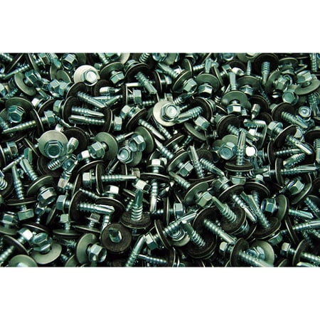 

(350) Hex Rubber Washer Head #12 x 1 Self-Drilling Roofing Siding Screw