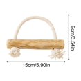 thumbnail image 4 of Coffee Wood Rope Knot Dog Toy for Teeth Cleaning Chew Tug of War Durable Interactive Toy for Medium Large Dogs Made of Real Coffee Wood, 4 of 7