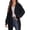 Black, variant on Women's Mid-Length Knit Cardigan, Solid Color Open Front Sweater, Long Sleeve Pocketed Coat, Soft Casual Outerwear, Autumn Winter Layer Beige L