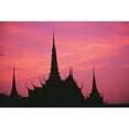 thumbnail image 2 of Cambodia  Phnom Phen  Silhouette Of Palace Architecture At Sunset. Poster Print, 2 of 2