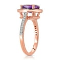 thumbnail image 2 of Galaxy Gold 14K Solid Rose Gold Oval Cut 2.55 CTW Ring with Natural Diamonds and Natural Purple Amethyst (6.5), 2 of 2