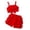 Red, variant on Gerichy Girls Summer Outfits, Girls Short Sleeved Shorts Suit Comfortable Soft Breathable Fashionable Cute Cartoon Print Children Suit