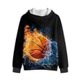 thumbnail image 3 of Psesaysky Boys Sweatshirt Water Fire Basketball Print Hoodie Cozy Soft Winter Jacket Coat with Pocket Zip Up Hoodie for Boys, Size L, 3 of 7