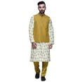 thumbnail image 1 of Atasi Ethnic Dupion Silk Mens Kurta Pyajama Set With Nehru Jacket For Mens Wear, 1 of 3