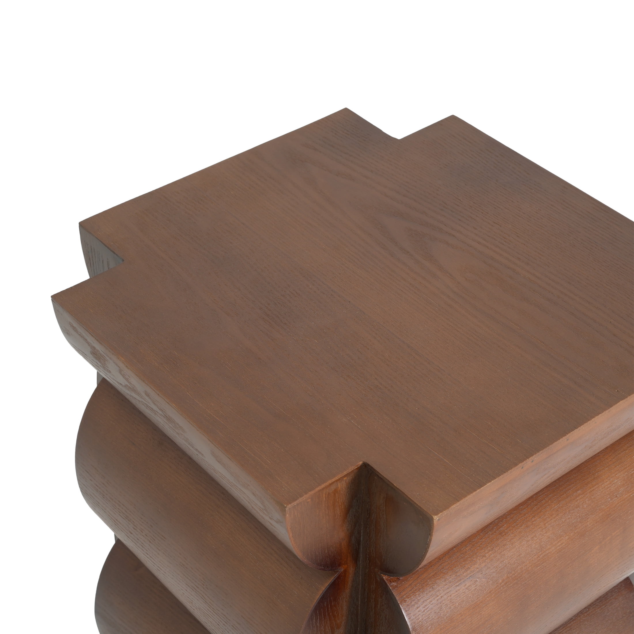 Christopher Knight Home 15.35" Curved Wood End Table, Modern Accent Side Table, Brown