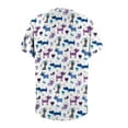 thumbnail image 5 of Garbnen Cartoon Animal Print Scrubs for Women Top Plus Size Stretch V Neck Short Sleeve Women Shirt Xmas Valentine's Day Holiday Prints Nursing Medical Uniform, 5 of 6
