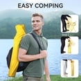 thumbnail image 5 of YiAiL 2-Pack Folding Camping Chairs, Mesh Back with Cup Holder & Cooler Pocket, Yellow, 5 of 8