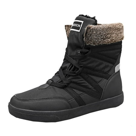 AnuirheiH Women Boots Winter Plus Cotton Shoes Short Hair Warm Shoes High-top Snow Boots 4-6$ off 2nd