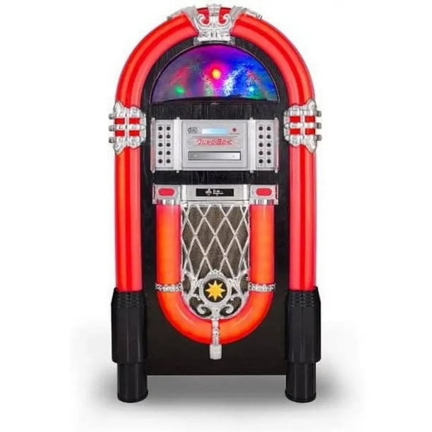 Retro JUKEBOX Wireless Wood Sound System CD MP3 Radio Wireless