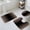 Brown, variant on Brown Black Ombre Bath Mat 3 Piece Bathroom Rug Set, Modern Gradient Abstract Art Non Slip Bath Rug Contour Mat and Toilet Lid Cover, Absorbent Shower Mats Soft Bath Rugs and Mats Sets