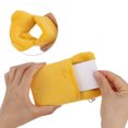thumbnail image 4 of Unique Bargains 1 Pc ID Badge Holder Plush Keychain Card Holder Yellow Brown, 4 of 5