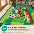 thumbnail image 4 of Design&I 8'x10' Washable Area Rug Extra Large Skid-Resistant Low Profile Net Grid Door Center Markings Striped Bold Soccer Field Goal Playful Expressive for Living Room, Family, 4 of 7
