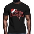 thumbnail image 2 of Camisetas para hombre, camisetas casuales de manga corta con texto "Feliz Navidad", camisetas gráficas para adolescentes, niños y hombres., 2 of 8
