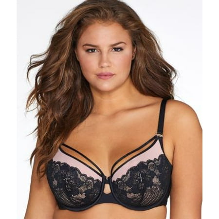 Curvy Couture Tulip Lace Convertible Push-Up Cage