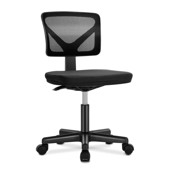 Silla de Oficina Ergonómica DUMOS sin Brazos con Malla Giratoria Negra