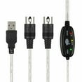 thumbnail image 2 of 2X MIDI to USB Cable Converter Connector PC to Synthesizer Music Keyboard Adapter Music Studio, 2 of 8