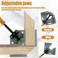 thumbnail image 3 of 2Pcs Right Angle Clamp Aluminium Alloy Adjustable 90 Degree Corner Woodworking Clamp for Welding Framing Drilling Doweling, 3 of 5