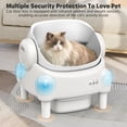 thumbnail image 3 of Self Cleaning Litter Box,Open Top Automatic Litter Box with App Control for Multiple Cats, Safety Sensors Protection, Odor Control Includes 2 roll Liners,Large Waste Bin, Cream White, 3 of 8