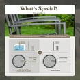 thumbnail image 2 of Sophia & William Metal Outdoor Patio Dining Chair Stackable Chairs Furniture Set of 2 in Black, 2 of 6
