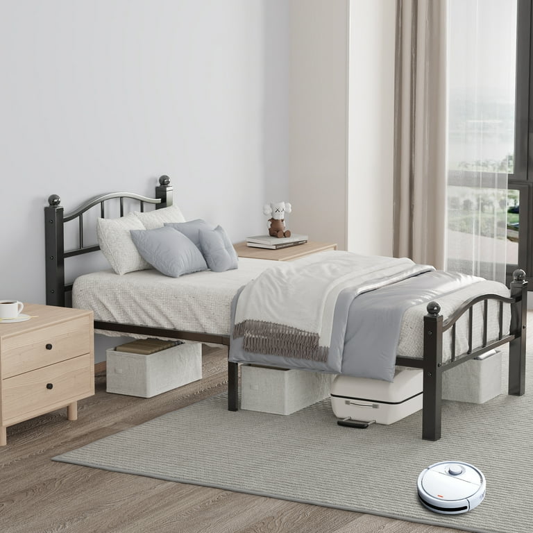 Kinsfook Twin XL Metal Bed Frame, Heavy Duty with Headboard photo 5