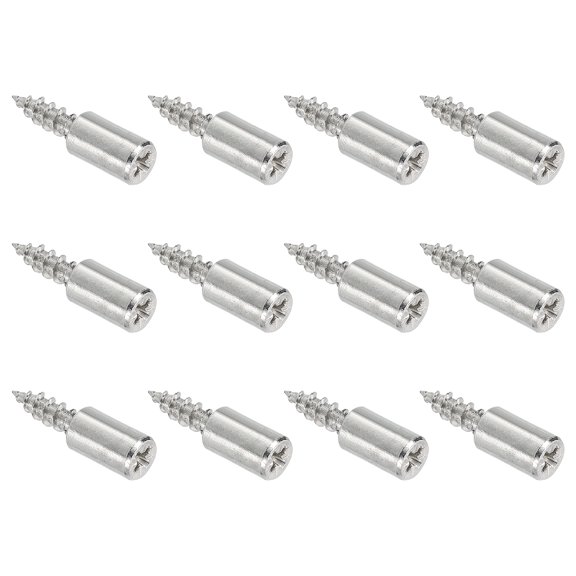 Uxcell Shelf Support Pegs, 12Pack Screw in Shelf Pins for Bookcase, Cabinet, Silver