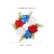 thumbnail image 3 of Corona de centro de mesa con anillo de vela del Día de la Independencia | Decoración de flores artificiales con bandera estadounidense | Decoración de Mesa para Fiestas | 20cm de diámetro | Acentos, 3 of 9