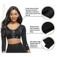 thumbnail image 4 of Womens Shapewear 3/4 Sleeve Arm Shaper Front Closure Compression Bra Post Surgery Posture Corrector Tank Top, 4 of 5
