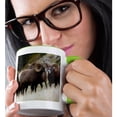 thumbnail image 2 of 3drose, Herd of Rocky Mountain Bighorn Sheep Rams, 15oz Two-tone Green Mug, 2 of 6