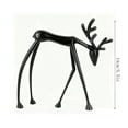 thumbnail image 3 of FYHALE Reindeer Decor Black Metal Reindeer Figurines Christmas Tabletop Ornaments for Mantel Fireplace Living Room Bedroom Home Decor, 3 of 6