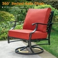thumbnail image 6 of Sophia&William 9 Seat Outdoor Patio Furniture Set Outdoor Conversation Set Outside Sofa with 4 Chairs & 2 Ottomans for Deck, Lawn, Backyard, Red, 6 of 9